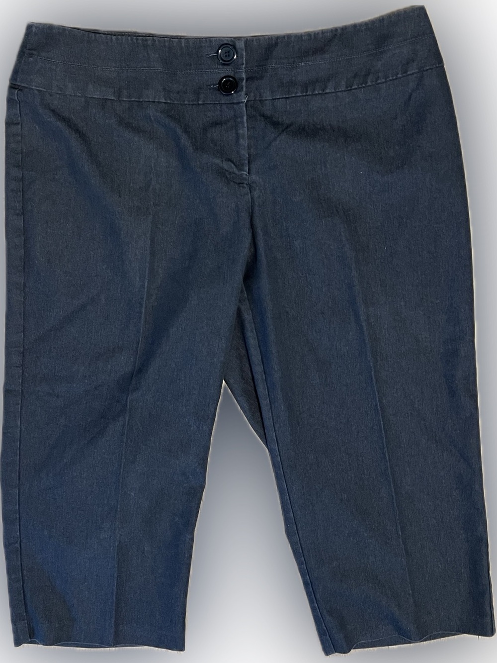 🔴Courtenay Dark Navy Women's Capris Pants 16W Denim Jean